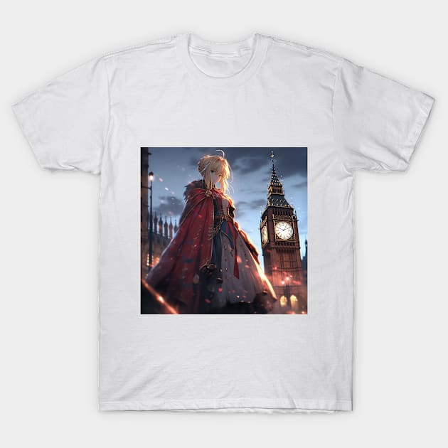 saber in london T-Shirt by WabiSabi Wonders